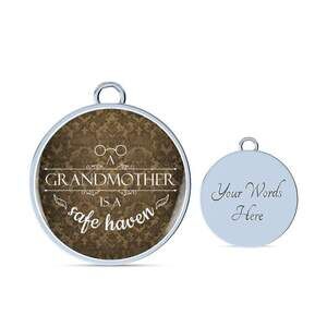To My Girlfriend A Grandmother Is A Safe Haven Circle Bangle Bracelet Stainless